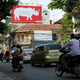 A giant poster in Hanoi, Vietnam, encouraging passersby to stop using rhino horn